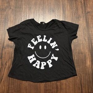 Firehouse Short Sleeve Tee with Smiley Face girls L